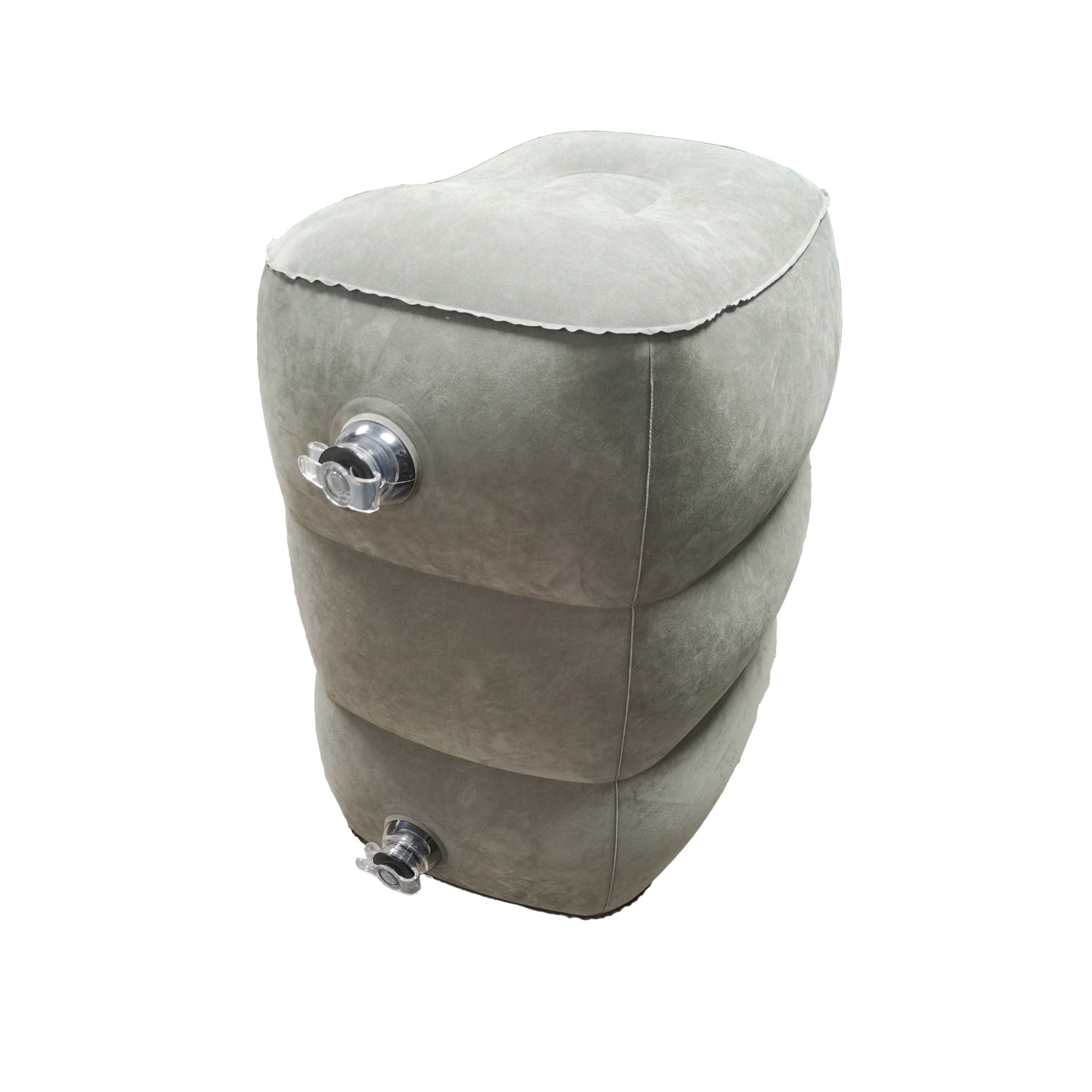 Inflatable Airplane Foot Rest Pillow Travel Support Adjustable Height Portable Comfort