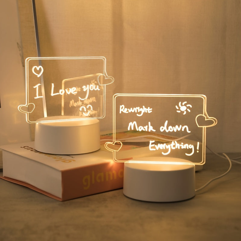 USB LED stol lampasi, o'chiriladigan yozish taxtasi, iliq muhit yoritgichi, kalit nazorati va batareya talab qilinmaydi - uy bezaklari uchun ideal sovg'a tanlovi.