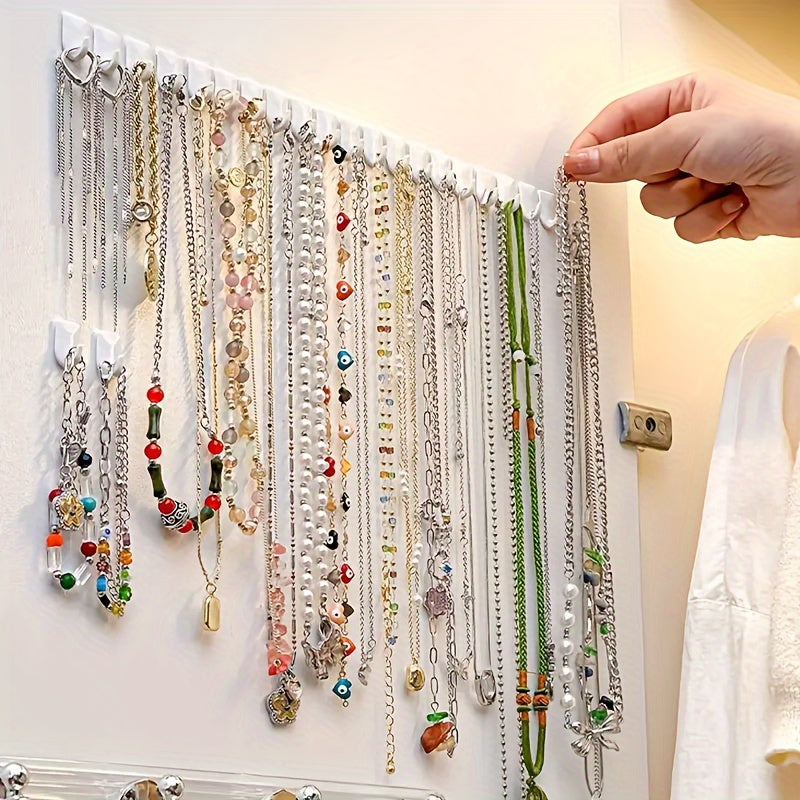 Mini Self-Adhesive Wall Hooks for Jewelry Storage and Display