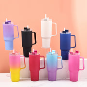 Lightweight Plastic Travel Mug with Straw for Hiking Hand Wash Only