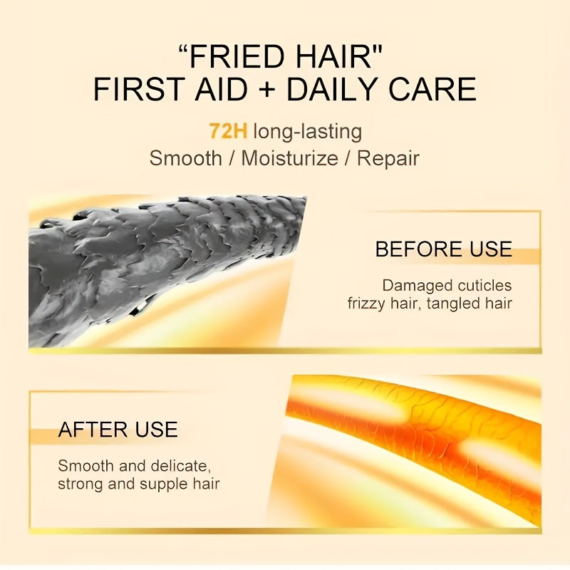 Mavjuda bo'lmagan go'zallik yechimi sifatida 100ml shishada taqdim etilgan hashamatli soch parfyum spreyi yumshatadi, oziqlantiradi, qizg'inlikni tinchlantiradi, statikani oldini oladi va uzoq muddatli hidni ta'minlaydi.