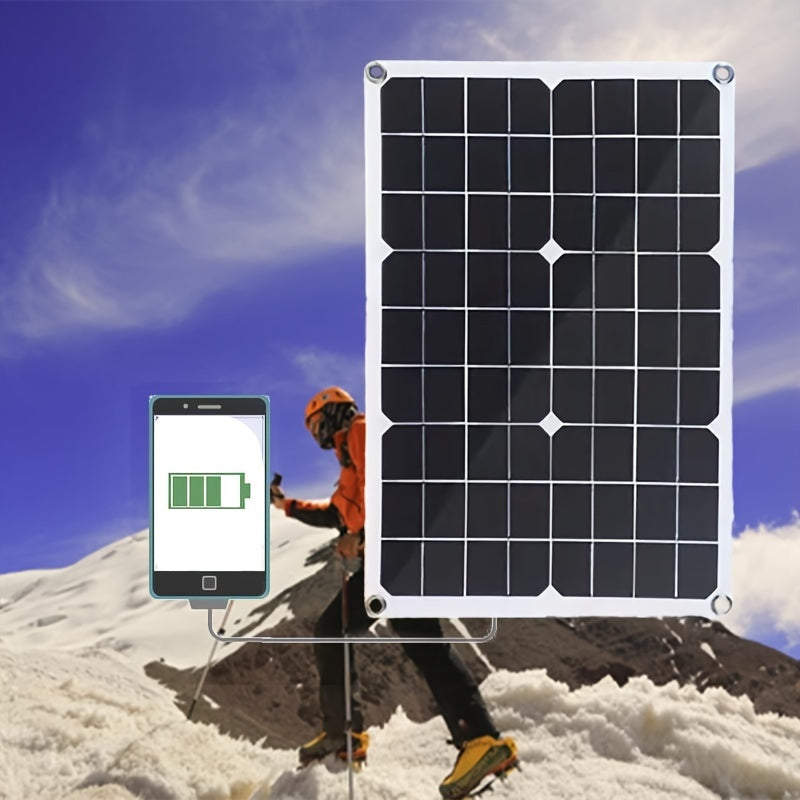 2-Piece 40W Solar Panel Kit with Dual USB Outputs and Controller for Car Boat RV Camping