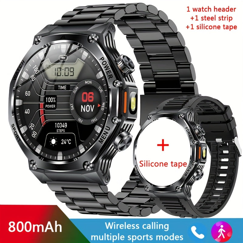 Men's Smartwatch with LED Display 4.32cm HD Screen Waterproof Fitness Tracker with Wireless Calling