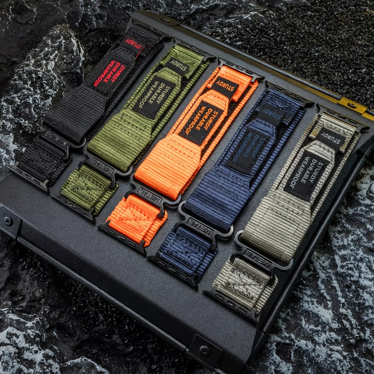 Camouflage Nylon Watch Band for Apple Watch Series 1-10 Ultra and SE Outdoor Sports Hiking