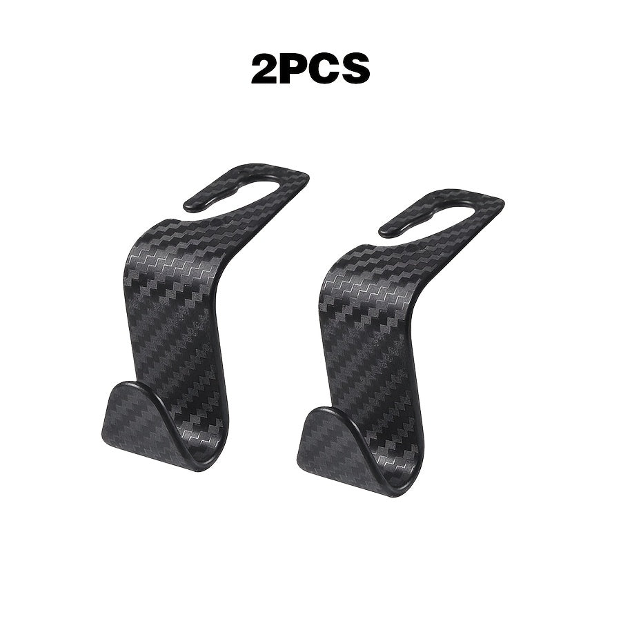 Набор крючков для автомобильных сидений 3,5 дюйма из углеродного волокна, прочный органайзер для сумок