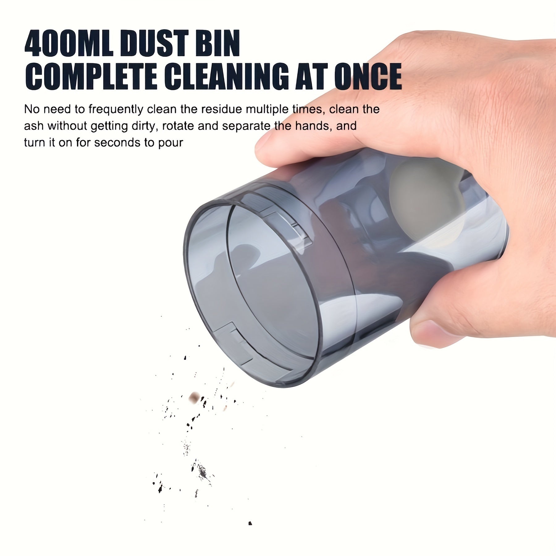 Cordless Portable Vacuum Cleaner Set with Twin Turbine, Rechargeable, Lightweight for Home and Car