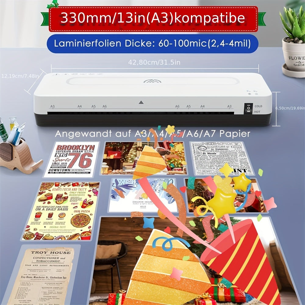 A3 Laminator Machine Hot Cold 30 Sheets A3 A4 A5 Office School Home Use