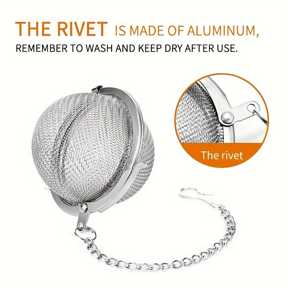Stainless Steel Tea Ball Strainers Set with Fine Mesh Infuser, Multiple Sizes