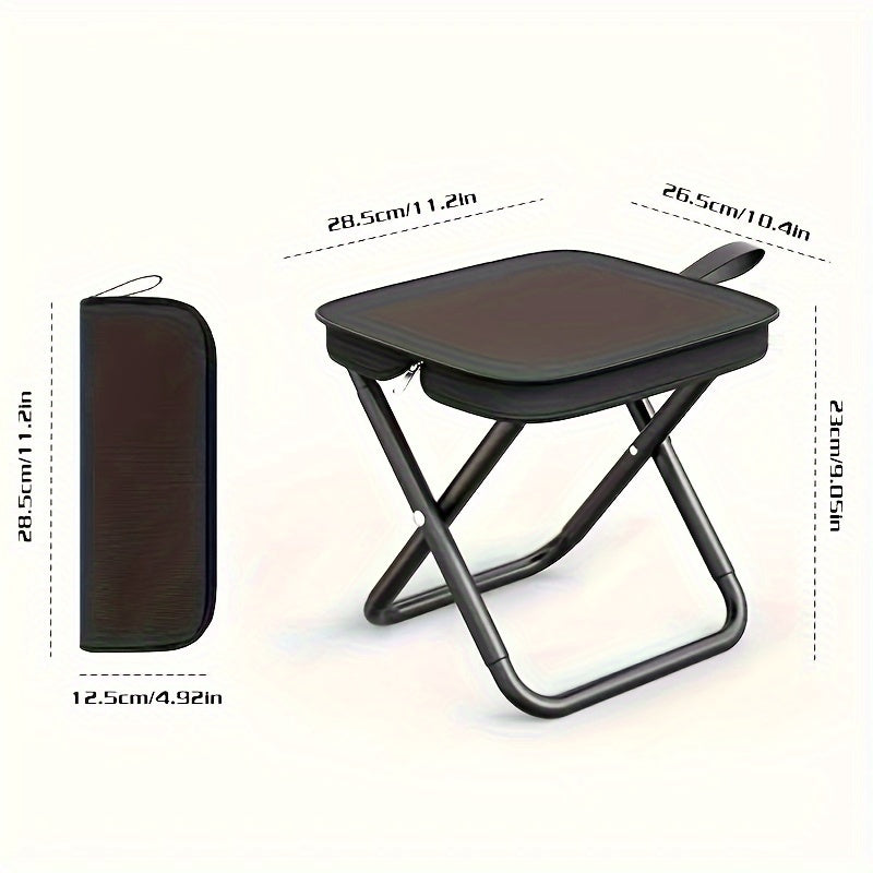 Teen Portable Folding Chair with Iron Alloy Frame for Outdoor Activities and Carry Bag