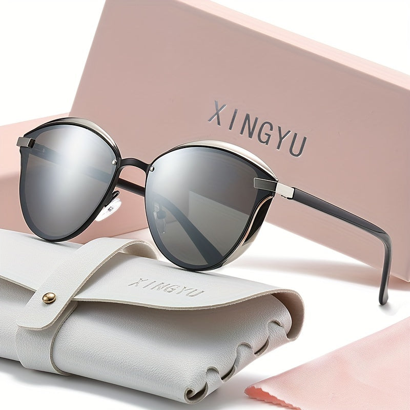 Women's Frameless Sunglasses Set with Gift Box for Outdoor Activities and Driving