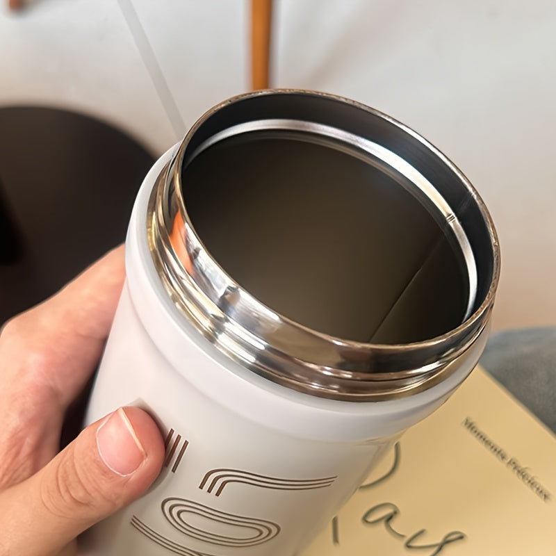 Taza de agua de viaje de acero inoxidable de gran capacidad, aislada, para bebidas calientes y frías