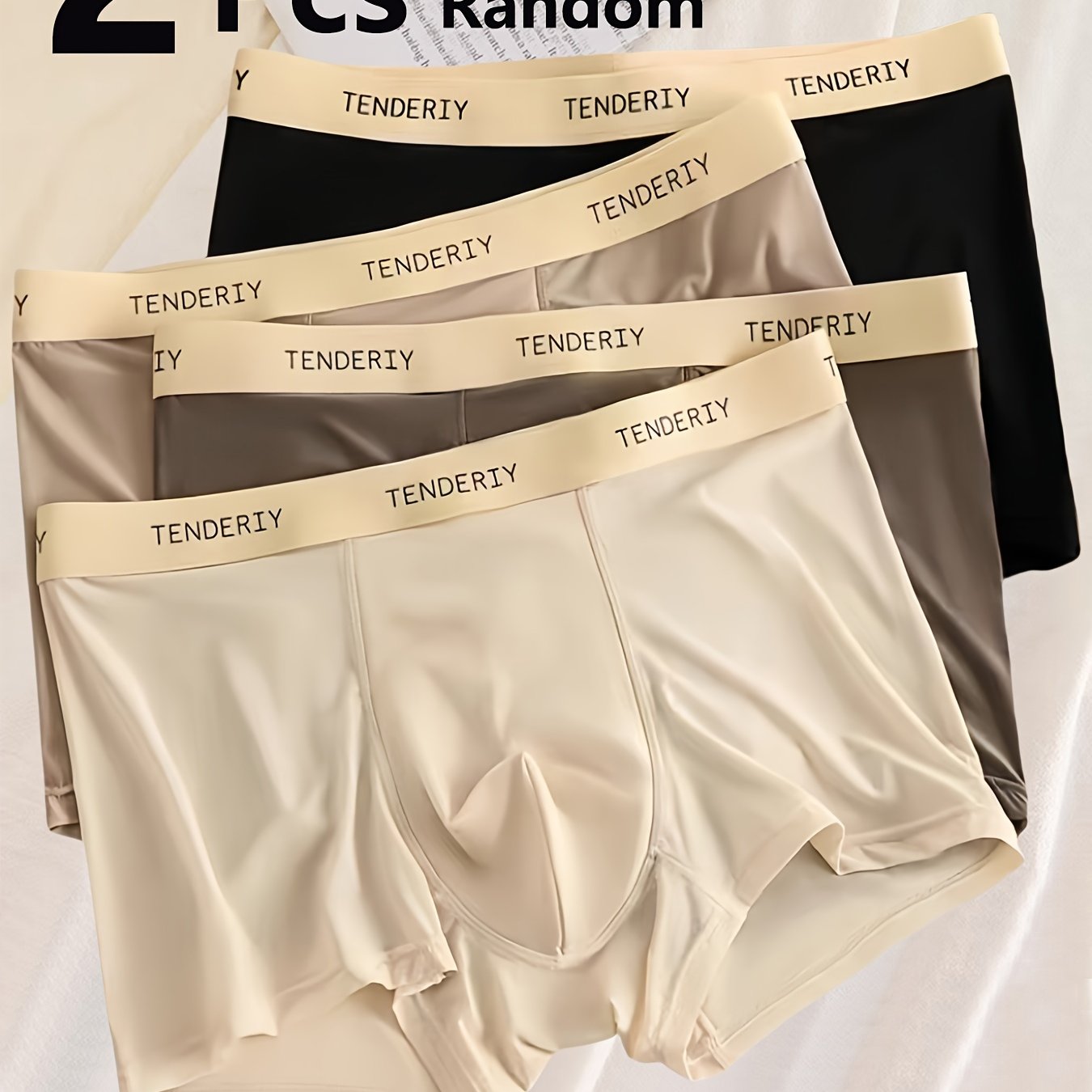 Men's Solid Letter Belt Boxer Briefs Set Quick-Drying Breathable Multi-Color