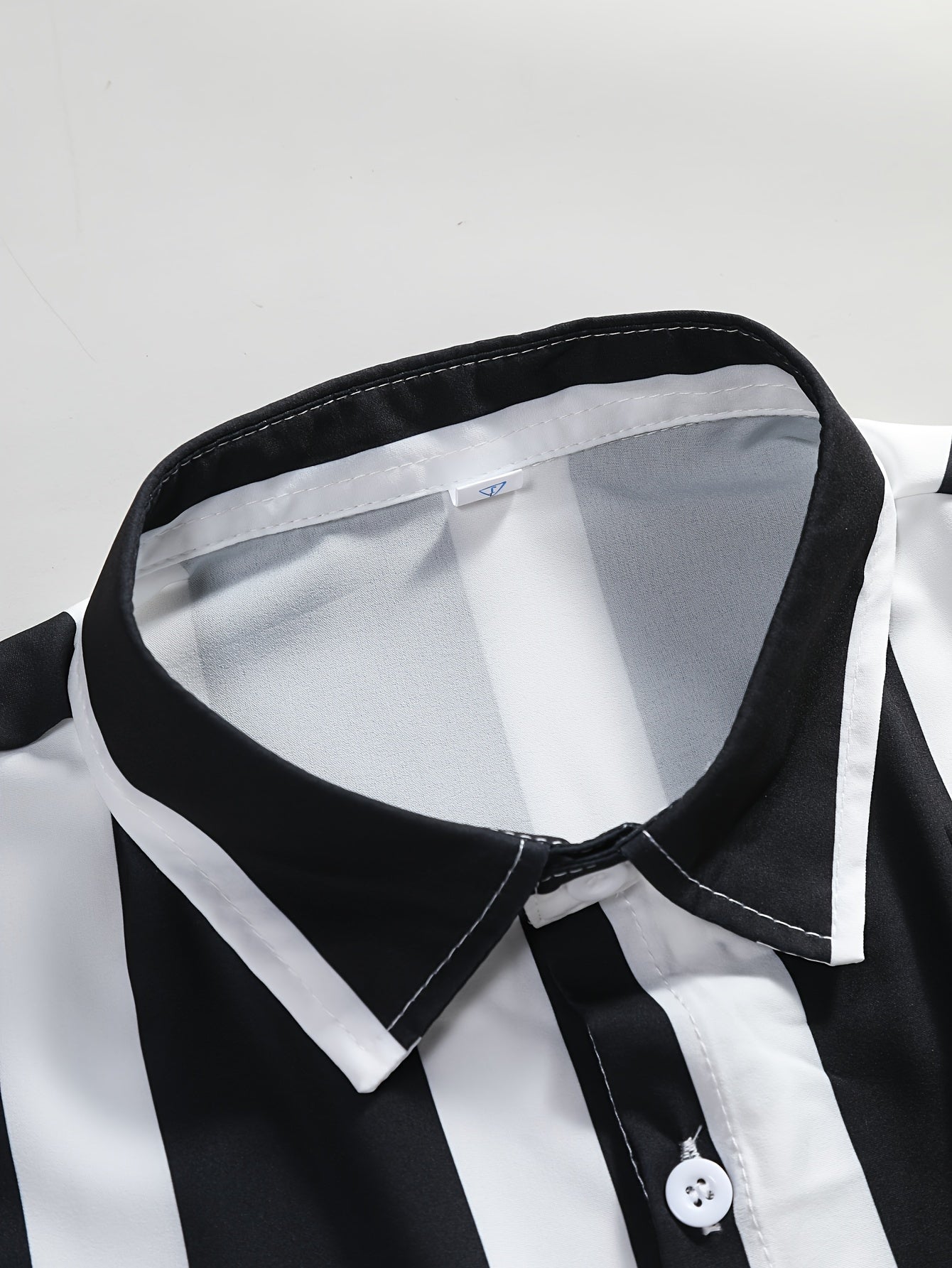 Men's Casual Outdoor Outfit Set Striped Lapel Shirt and Drawstring Pants