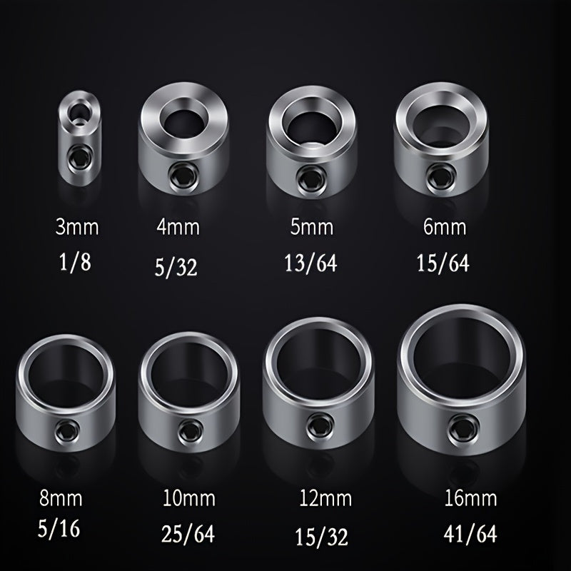 8pcs Steel Uncoated Twist Step Drill Bits 3-16mm Hex and Round Shank