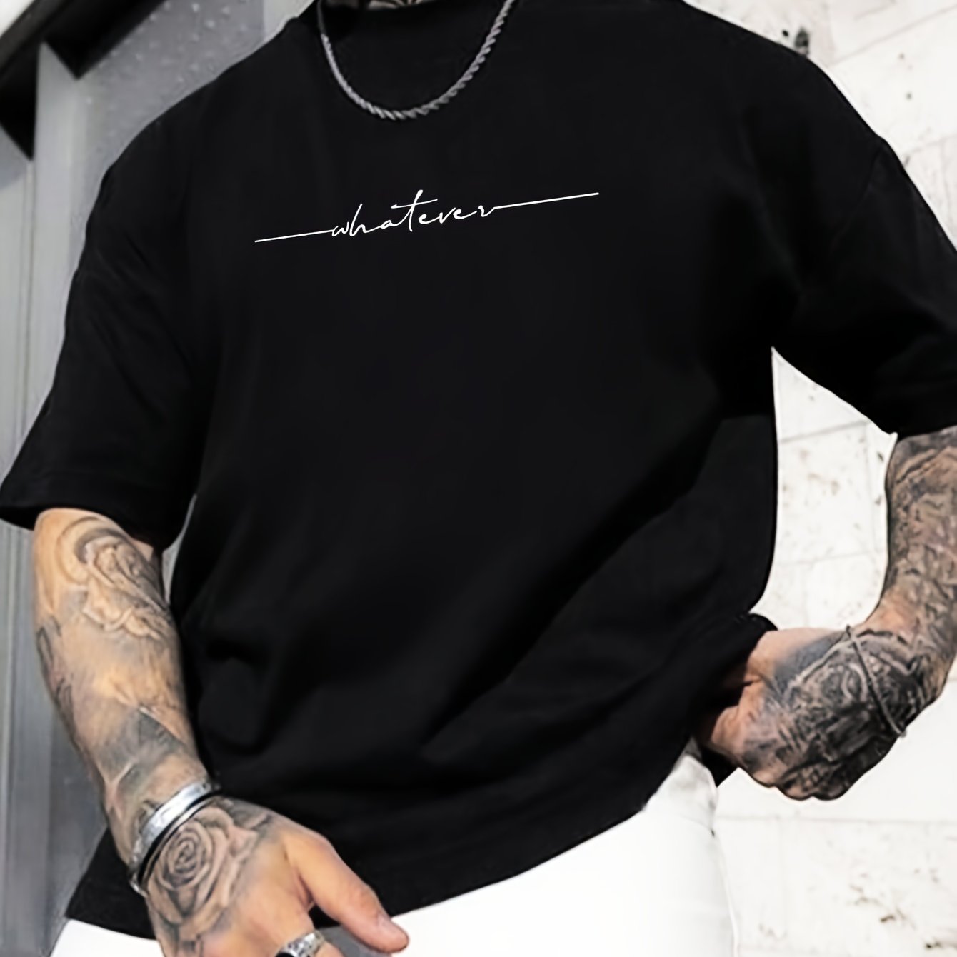 Camiseta de manga corta para tallas grandes y hombres altos Summer Plus Size con patrón geométrico de poliéster