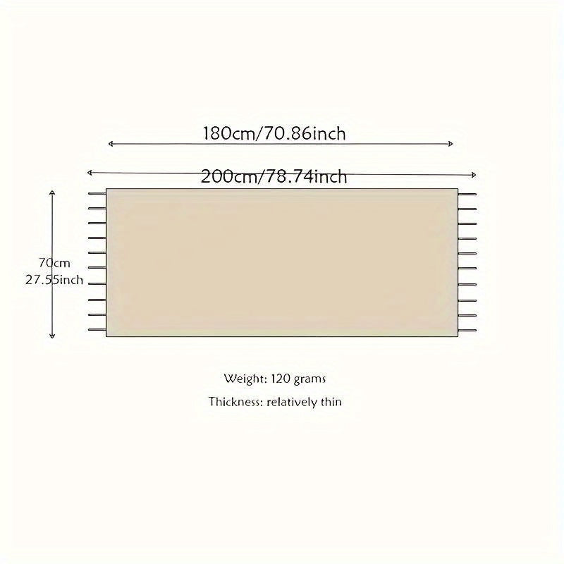 Cashmere-Feel Boho Tassel Scarf for Fall Winter Solid Colors Windproof Stylish