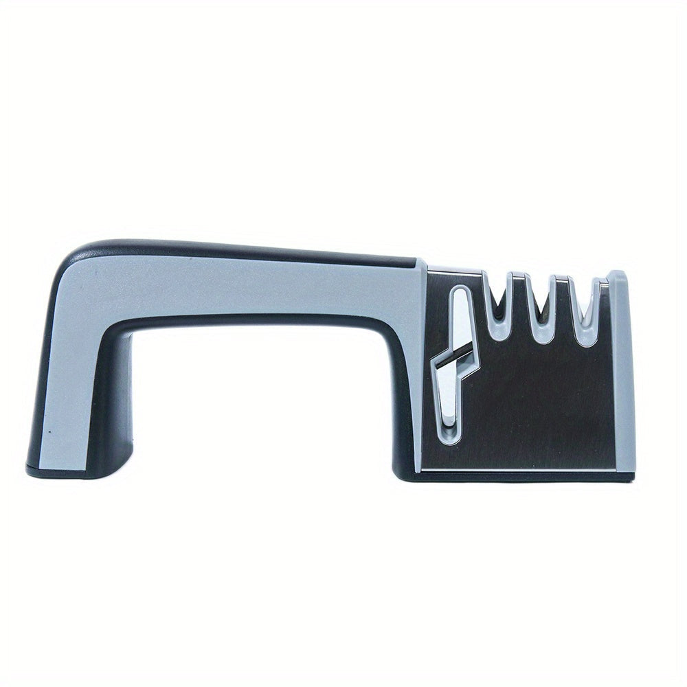 Diamond Coated 4-in-1 Knife Sharpener Non-Slip Base Stainless Steel Kitchen Tool