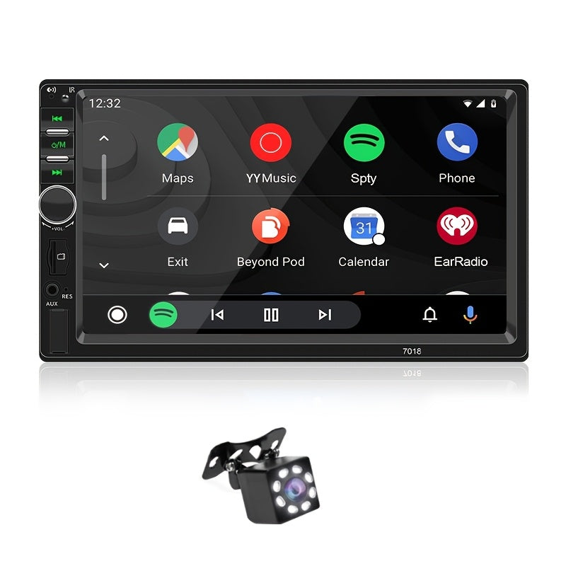 Car MP5 Radio with CarPlay Android Auto 7-Inch HD Touch Screen GPS Reversing Camera Support