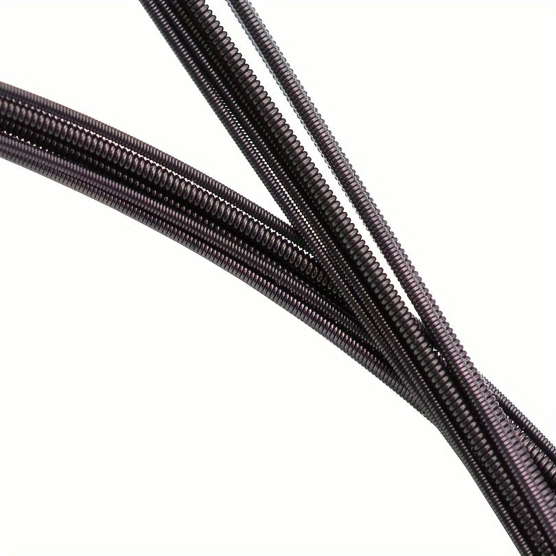 Juego de cuerdas de nylon negro para guitarra clásica 6 piezas, tensión dura 028-045