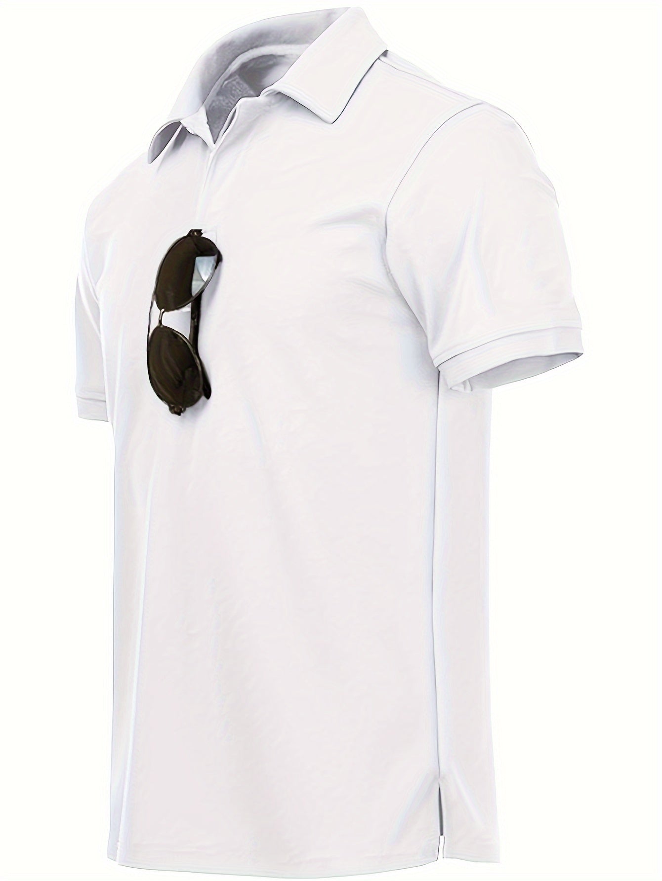 Camiseta de golf de manga corta para hombre en poliéster para negocios y deportes al aire libre