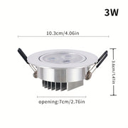 Recessed LED Ceiling Lights 3W 7W 12W Energy-Efficient Metal Panel for Office Hotel Mall Home