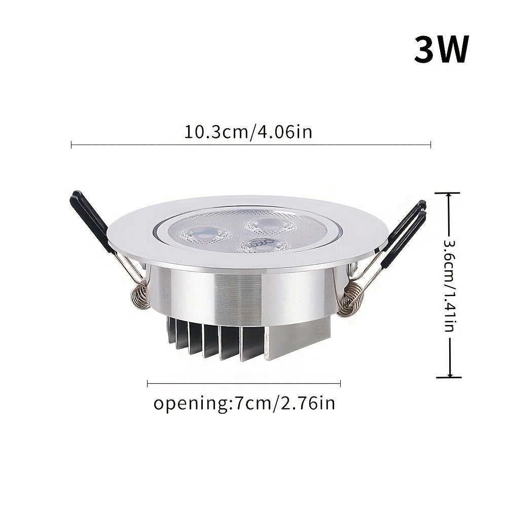 Recessed LED Ceiling Lights 3W 7W 12W Energy-Efficient Metal Panel for Office Hotel Mall Home