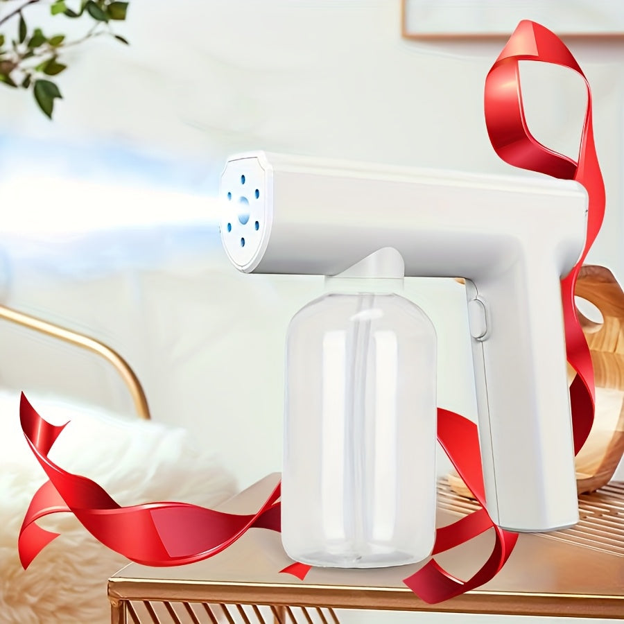 300ml Electric Nano Spray Gun Humidifier Air Freshener Diffuser USB Rechargeable Blue Light Atomizer