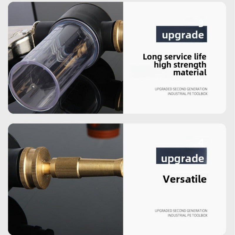 Высоконапорный пистолет для мойки автомобилей с медной насадкой и пенным баком для очистки автомобиля и полива сада