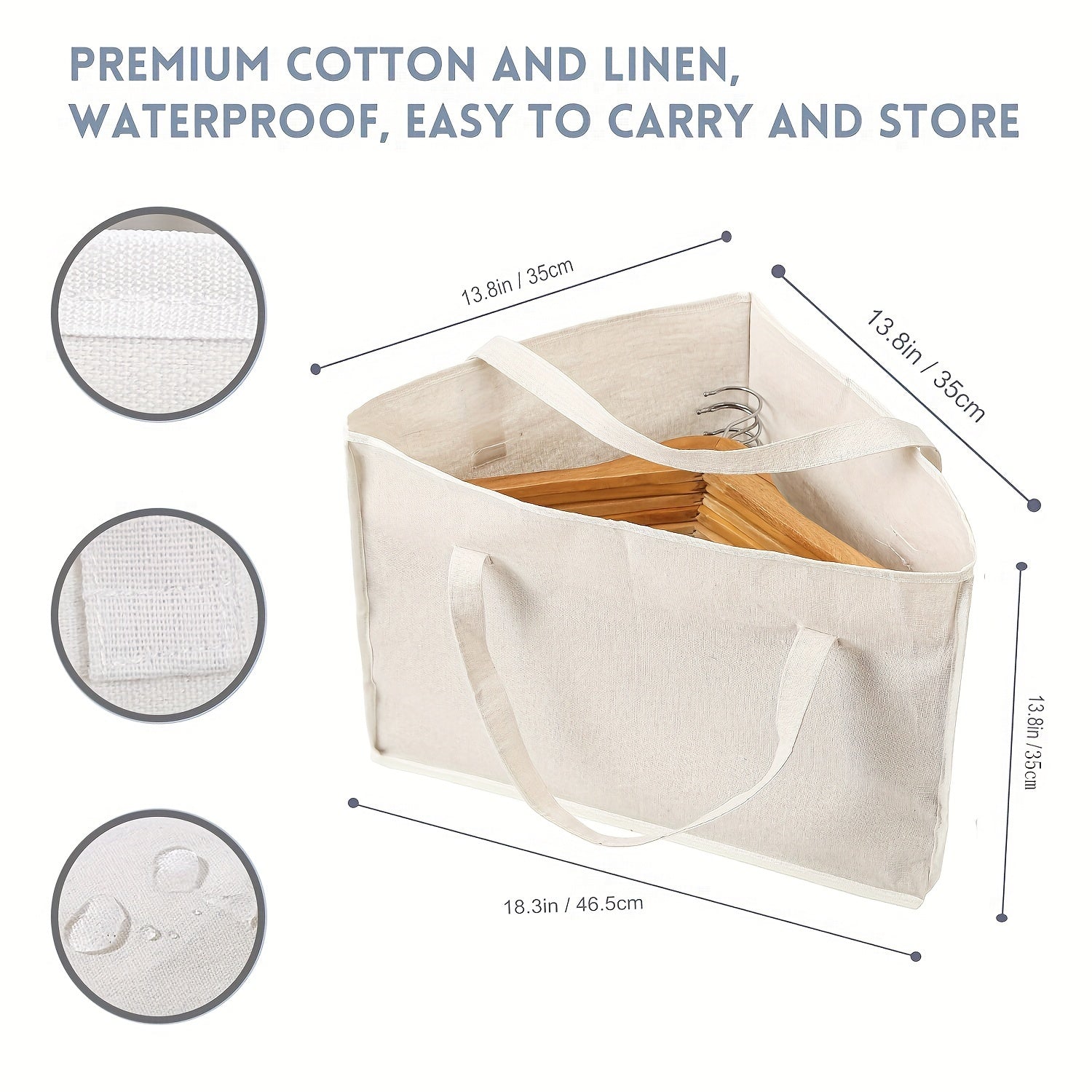 1 dona Hanger Storage Organizer bilan tartibga keling! Ushbu Triangle Bag qulay tashish va joyni tejash uchun tutqich va pastki plitaga ega. Halloween yoki Rojdestvo sovg'alaringiz uchun hangerni qulay saqlang.