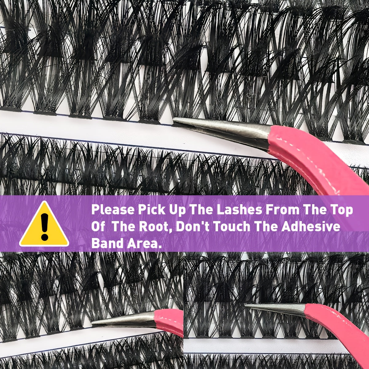 Набор для самостоятельного наращивания ресниц с индивидуальными пучками 9-16 мм для начинающих, пинцеты Lash Bond