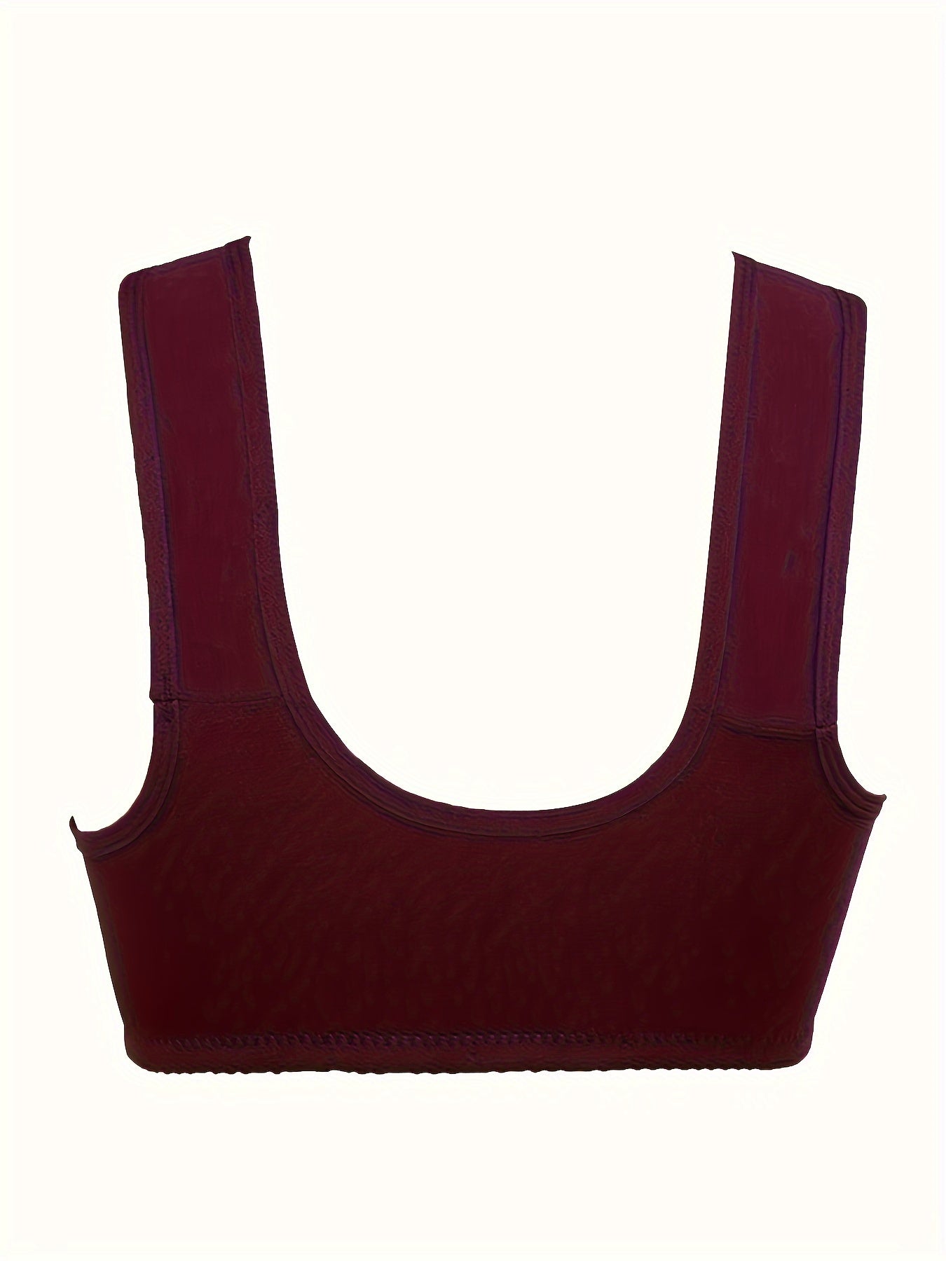 Plus Size Wireless Bras Set with Button Detail No Padding Random Print