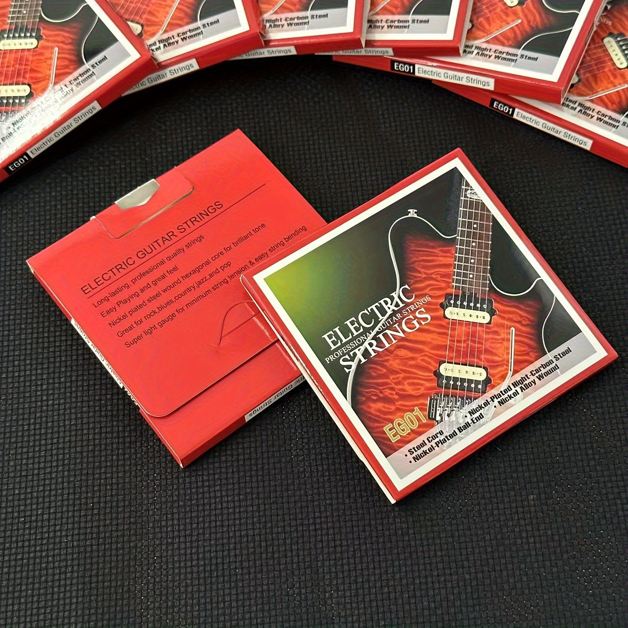 Juego de cuerdas para guitarra eléctrica de aleación de acero niquelado con núcleo enrollado de 6 cuerdas