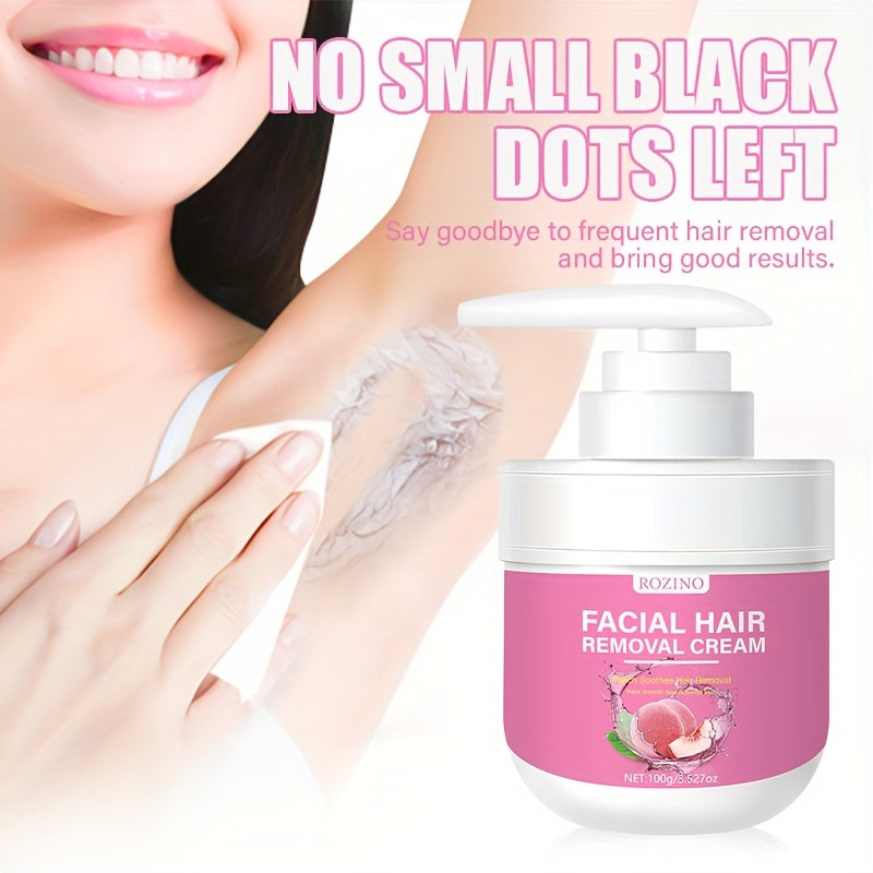 Unisex Hair Removal Cream Peach Scent 100g Gentle Pain-Free Fast-Acting