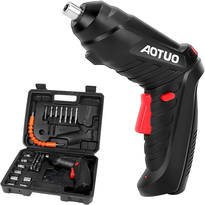 Handheld Electric Screwdriver Set with Foldable Hand Drill USB Rechargeable Lithium Battery