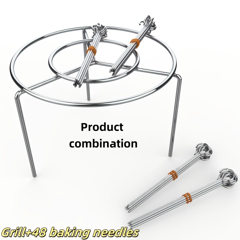 Grill shishliklari uchun zanglamaydigan po'latdan yasalgan havo fritüri rack, pech, mikroto'lqinli pech va havo fritüri uchun mos.