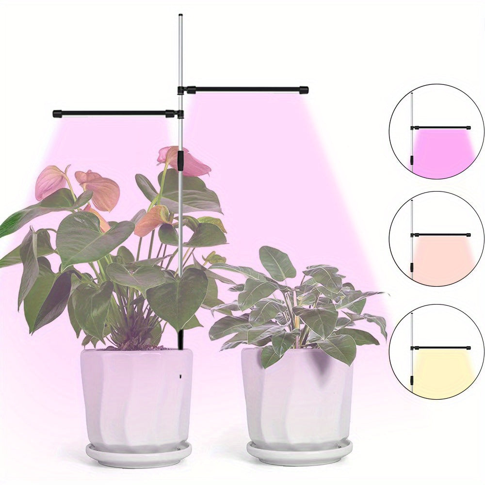 Luz de crecimiento LED para plantas de interior Espectro completo Rojo Azul Regulable USB Temporizador