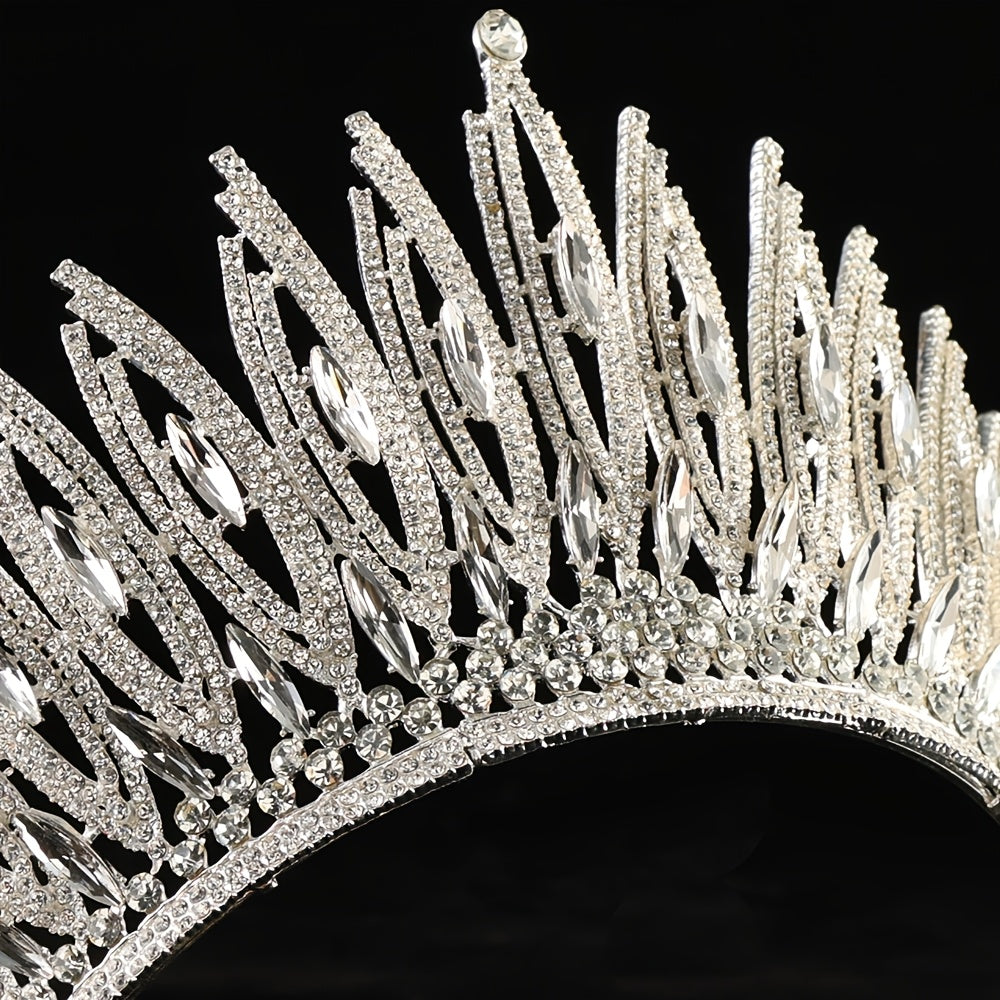 Rhinestone Crown Bohemian Style Wedding and Party Headpiece