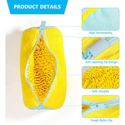 Yellow Washing Machine Shoe Bag Polyester Protective Laundry Bag for Sneakers