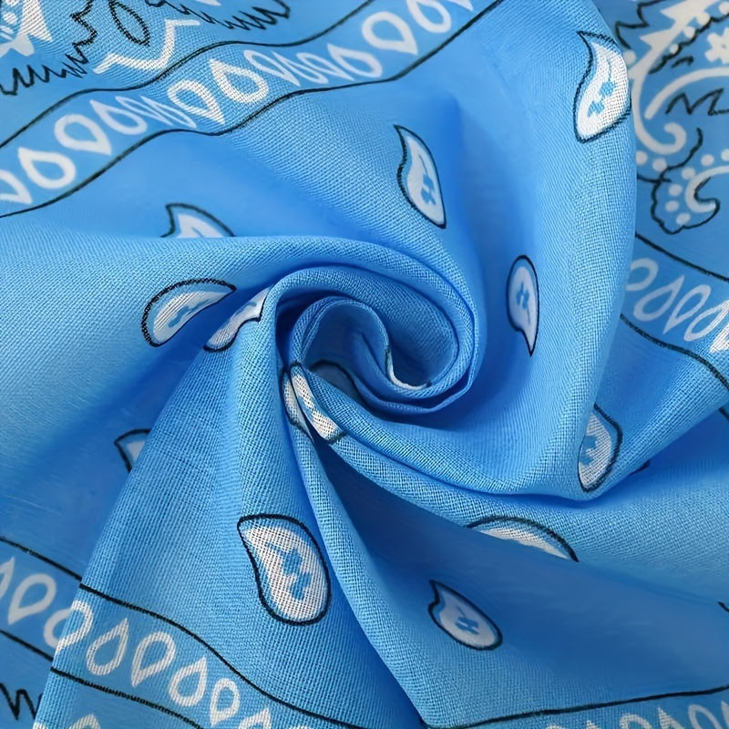 16 ta polyester paisley kvadrat sharflar to'plami, tashqi bosh kiyimlar, velosipedda yurish, piyoda yurish, baliq ovlash, quyoshdan himoya qilish