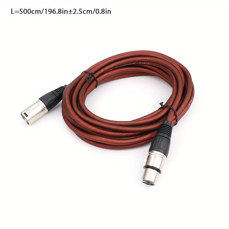 I-Zclive Premium XLR Audio Cable - Erkakdan Ayolga, Rux Qotishmasi, 3-Pin Balanslangan Mikrofon va Spiker Kabeli, Rekording Jihozlari, Preamplifikatorlar va Radio Stansiyalar uchun