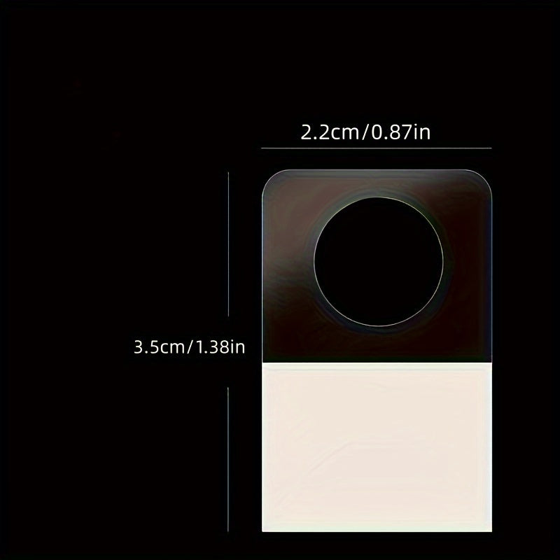 100/200pcs Clear Self-Adhesive Hang Tabs with Round Holes for Retail and Office Displays