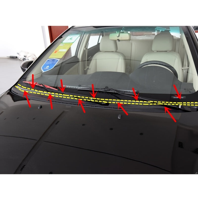 Car Windshield Seal Strip Synthetic Rubber Water-Resistant Adhesive Trim 1.6m