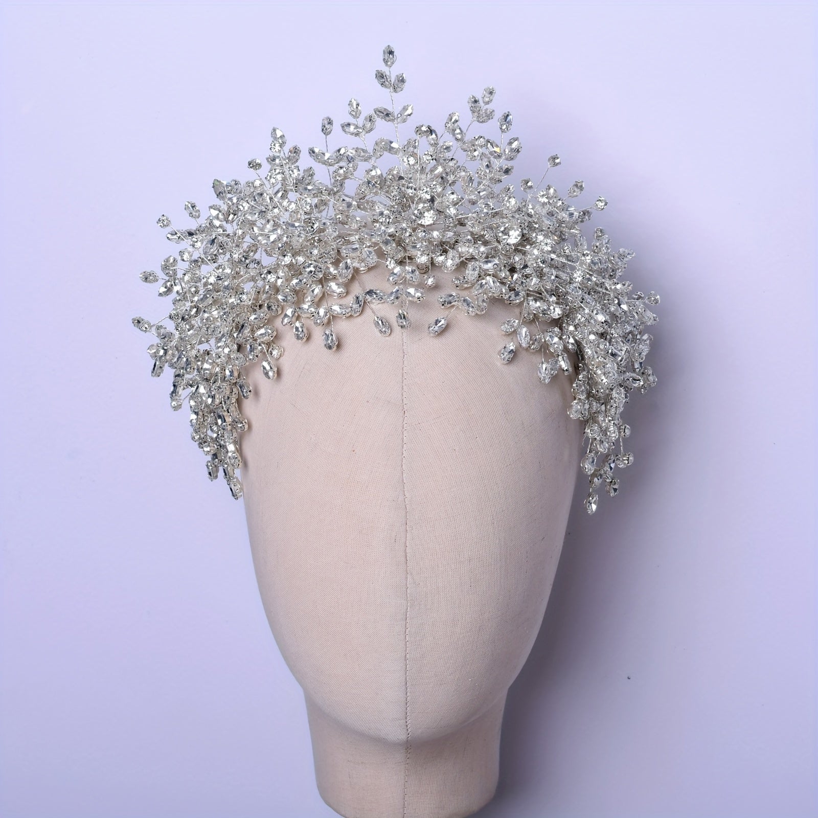 Elegant Snow Queen Headpiece for Brides Rhinestone Crown Accessories