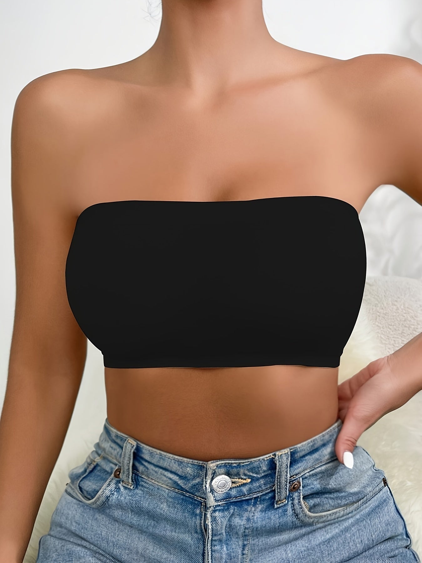 Надежный беспроводной топ-бандо с эффектом пуш-ап, удобное и повседневное нижнее белье для женщин.