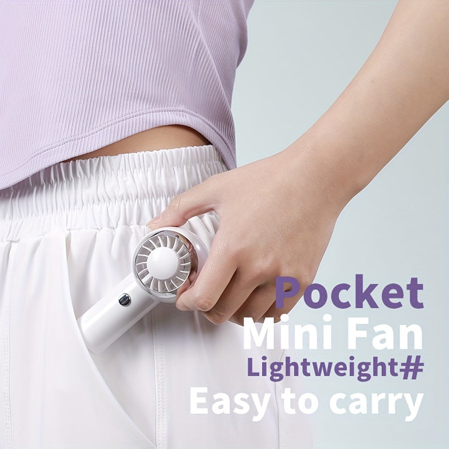 Mini Handheld Fan Rechargeable Portable with Quick Cooling 3 Speed Settings