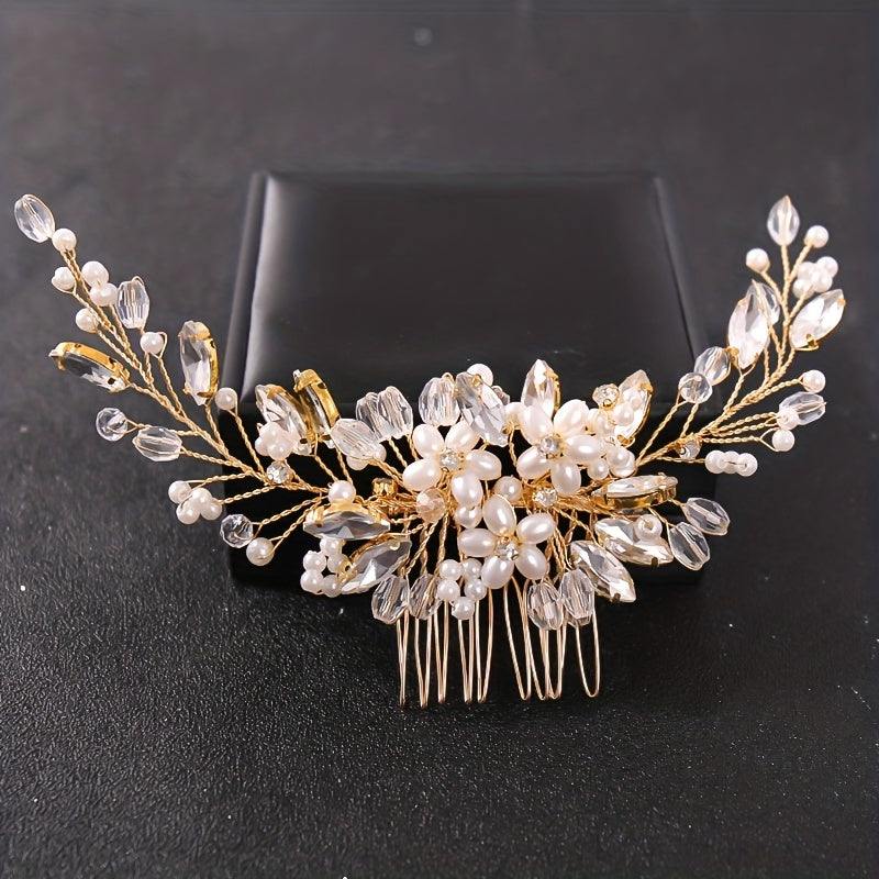Pearl Bridal Hair Comb White Wedding Hair Accessory Elegant Headpiece