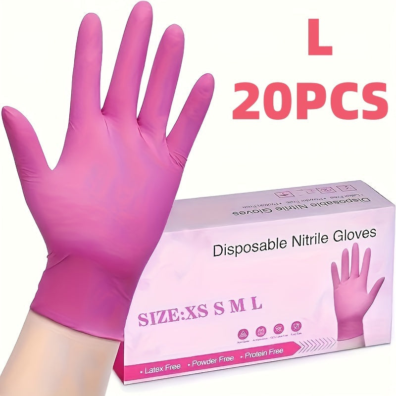 Одноразовые перчатки светло-розового цвета для уборки.