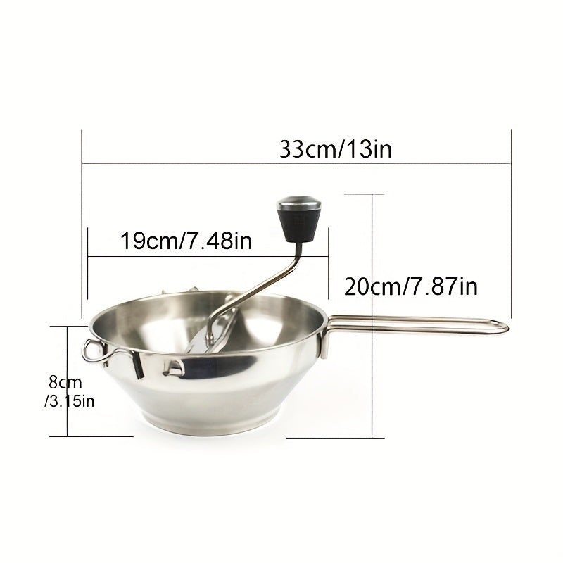 Stainless Steel Food Mill for Mashing Fruits and Vegetables 1 Piece