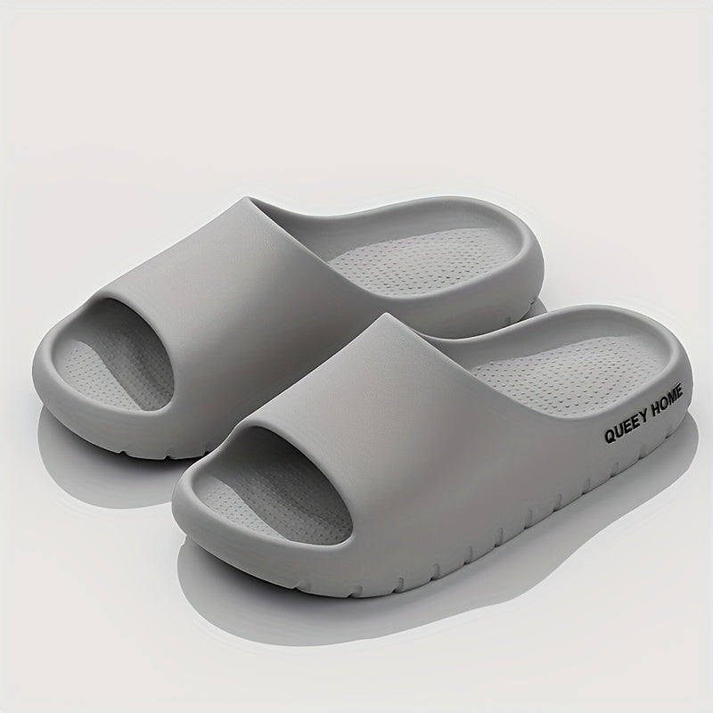 Women's Solid Color Slides Open Toe Indoor Bathroom Shoes