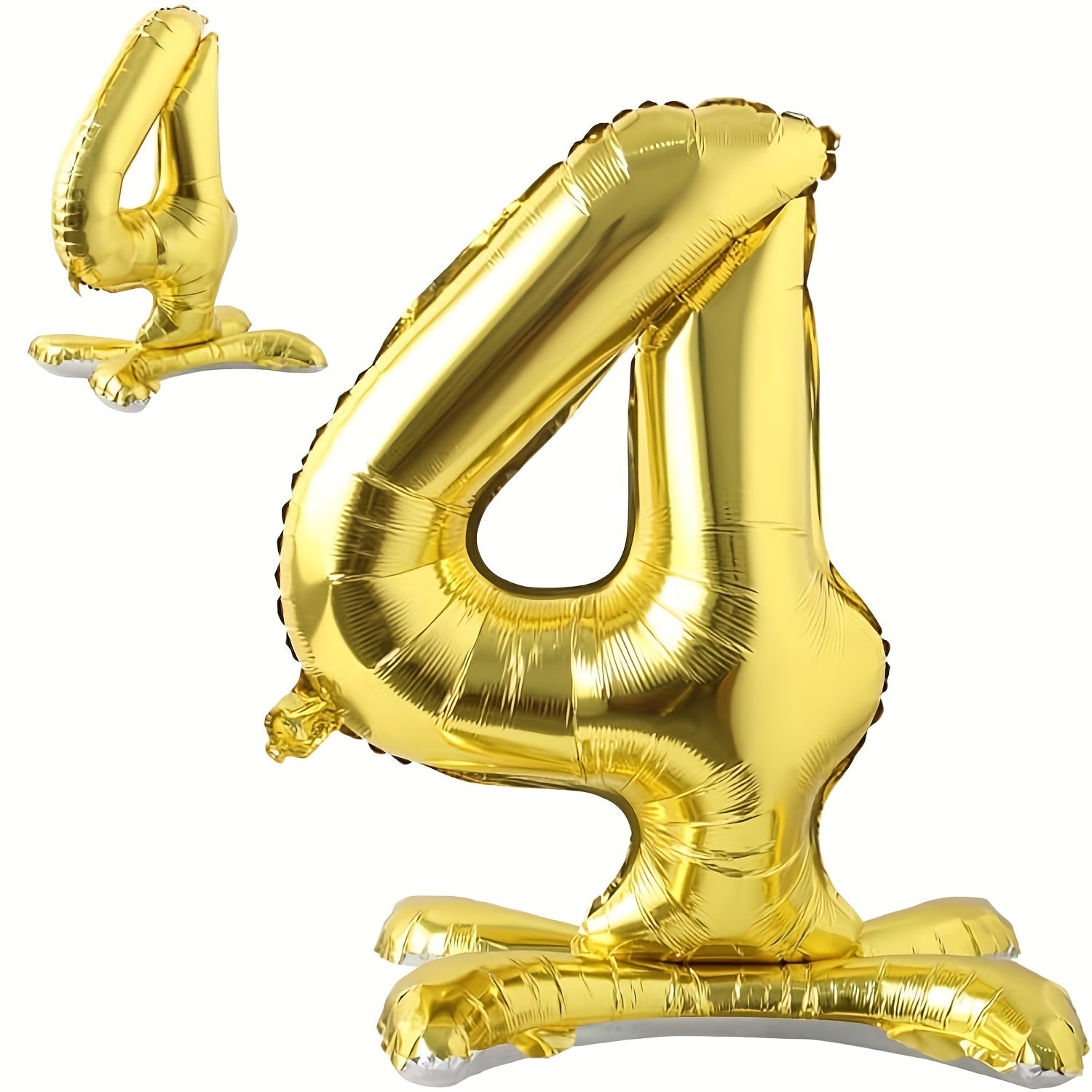 Kit de globos con número de foil dorado con soporte 81cm de aluminio metálico para celebraciones